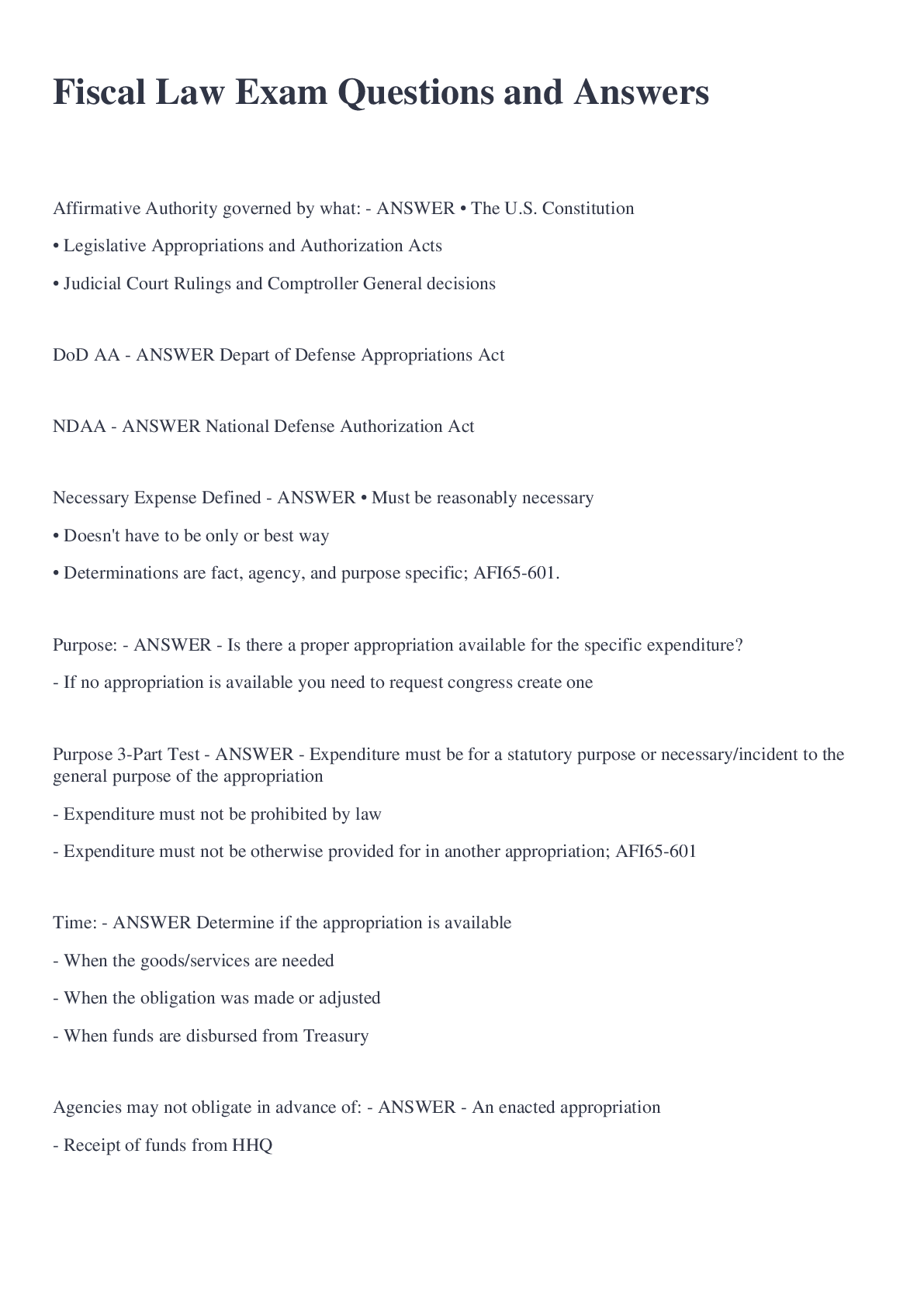 Preview image for Fiscal Law Exam Questions and Answers